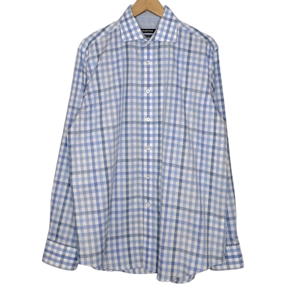 Bugatchi Men's Luxury Cotton Classic Fit Long Sleeve Casual Button Dress Shirt